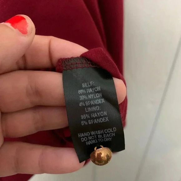 Lulus Hometown Girl Red Wine Lace Skater Mini Dress Halter Open Back | size XL - Picture 11 of 11